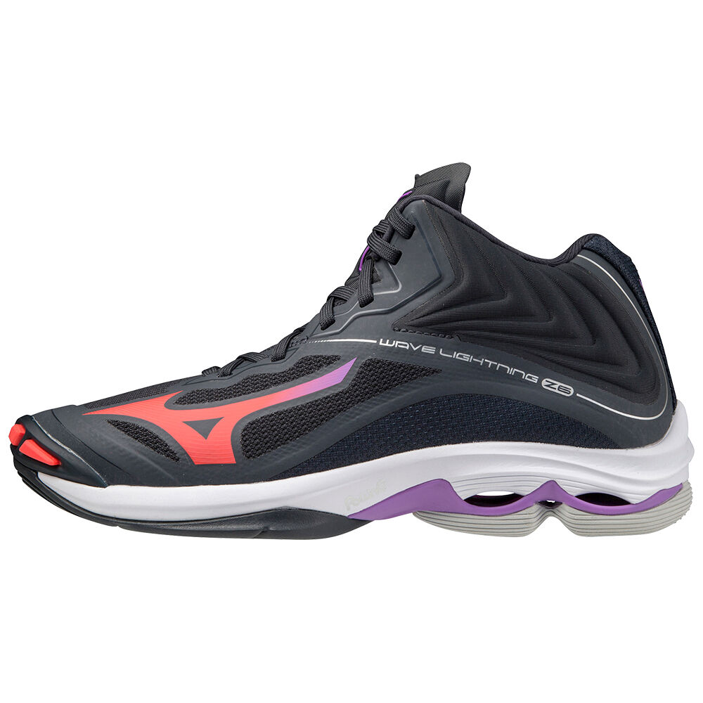 Mizuno Wave Lightning Z6 Mid Cut Női Röplabda Cipő Sötétkék/Korall UKJ346952